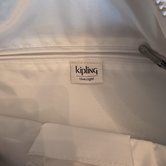 Kipling Women's Pahneiro Handbag in the color Light Cream With Monkey Charm - Picture 10 of 12